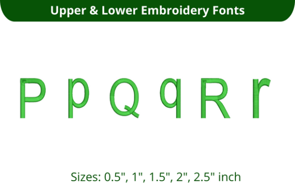 Arial Narrow Font PQR for Embroidery