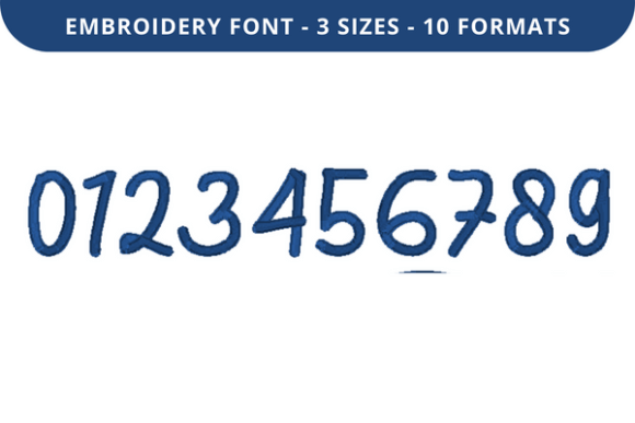 Atilla the Hug Font 0 to 9: A Warm and Versatile Embroidery Font