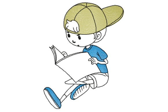 Boy Reading Embroidery Design Review