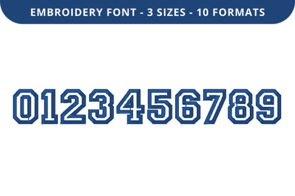 College Outline Font 0 to 9: A Versatile Embroidery Design for Personalized Gifts