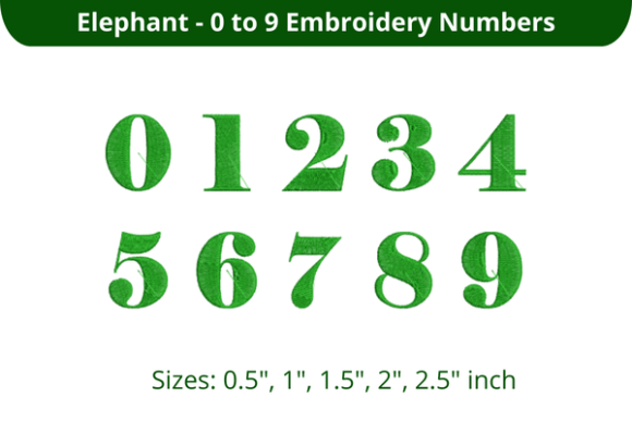 Elephant Font 0-9 Review for Sweatshirt Design