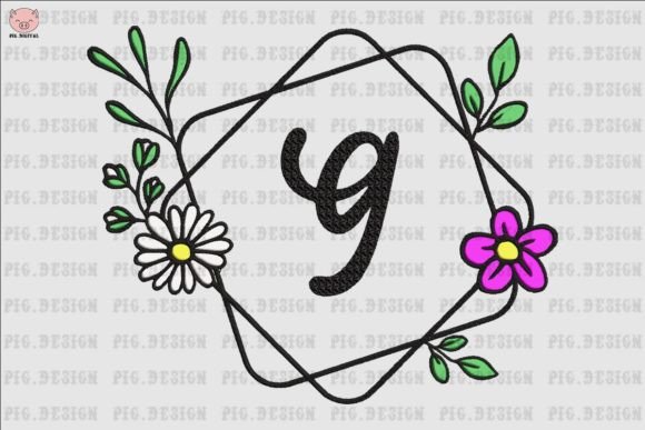 Flower Daisy Font G: A Delightful Embroidery Design for Personalized Gifts