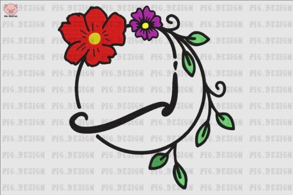 Flower Font J Embroidery Design Review for Personalized Gifts