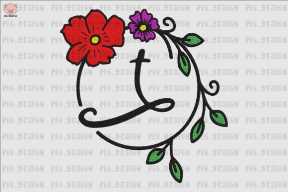 Flower Font T Embroidery Design Review
