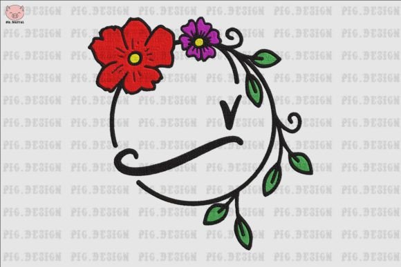 Flower Font V: A Delightful Embroidery Design for Meaningful Gifts