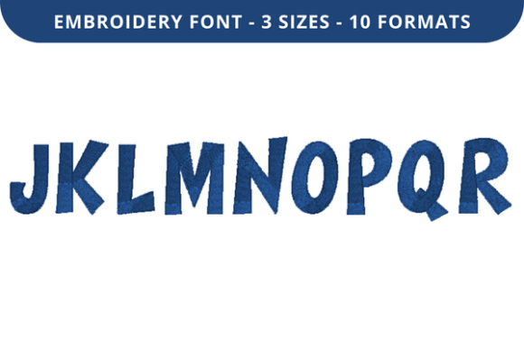 Funny Man Font J to R: A Bold and Playful Embroidery Design for Craft Fairs