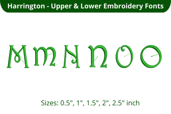 Harrington Font MNO for Holiday Embroidery
