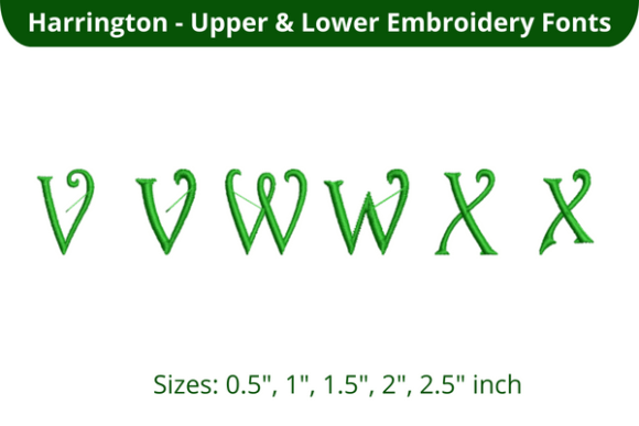 Harrington Font VWZ for Holiday Embroidery
