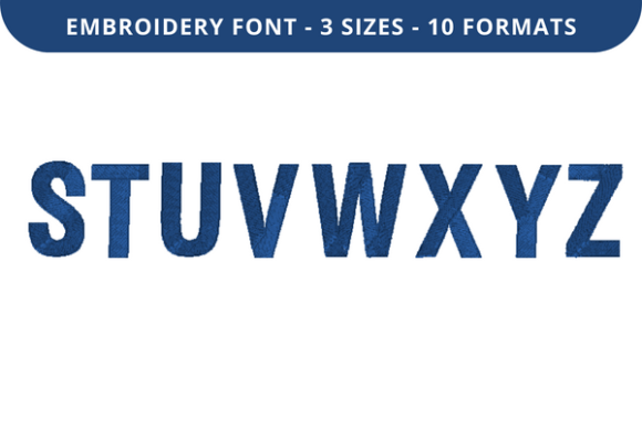 Jim Big Font S to Z: A Bold Seasonal Embroidery Design