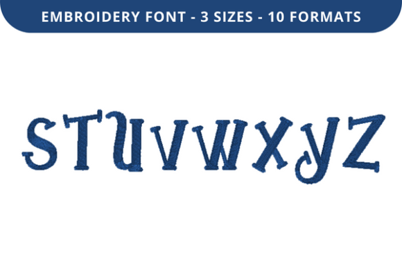 Mystically Font S to Z for Holiday Embroidery