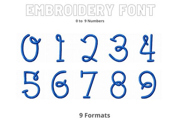 Numbers 0 to 9 Embroidery Design Review for Boutique Sweatshirts