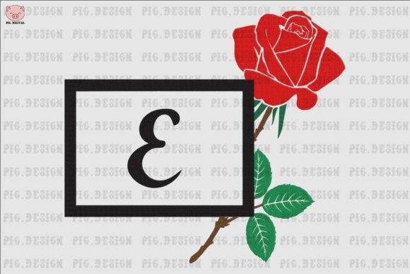 Rose Font E: A Versatile Machine Embroidery Design for Craft Fairs