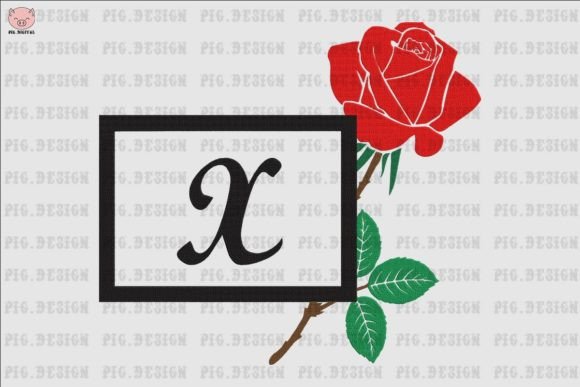 Rose Font X: A Stylish Embroidery Design for Seasonal and Handmade Creations