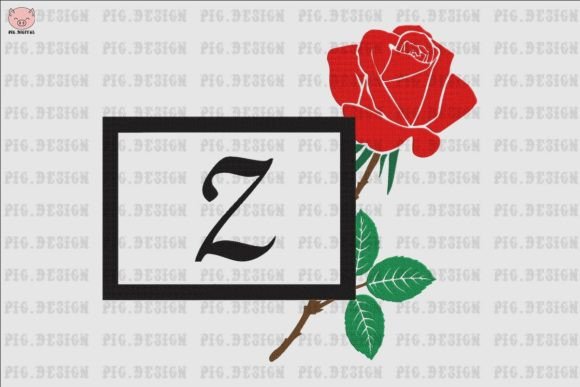 Rose Font Z: A Versatile Embroidery Design for Personalized Gifts